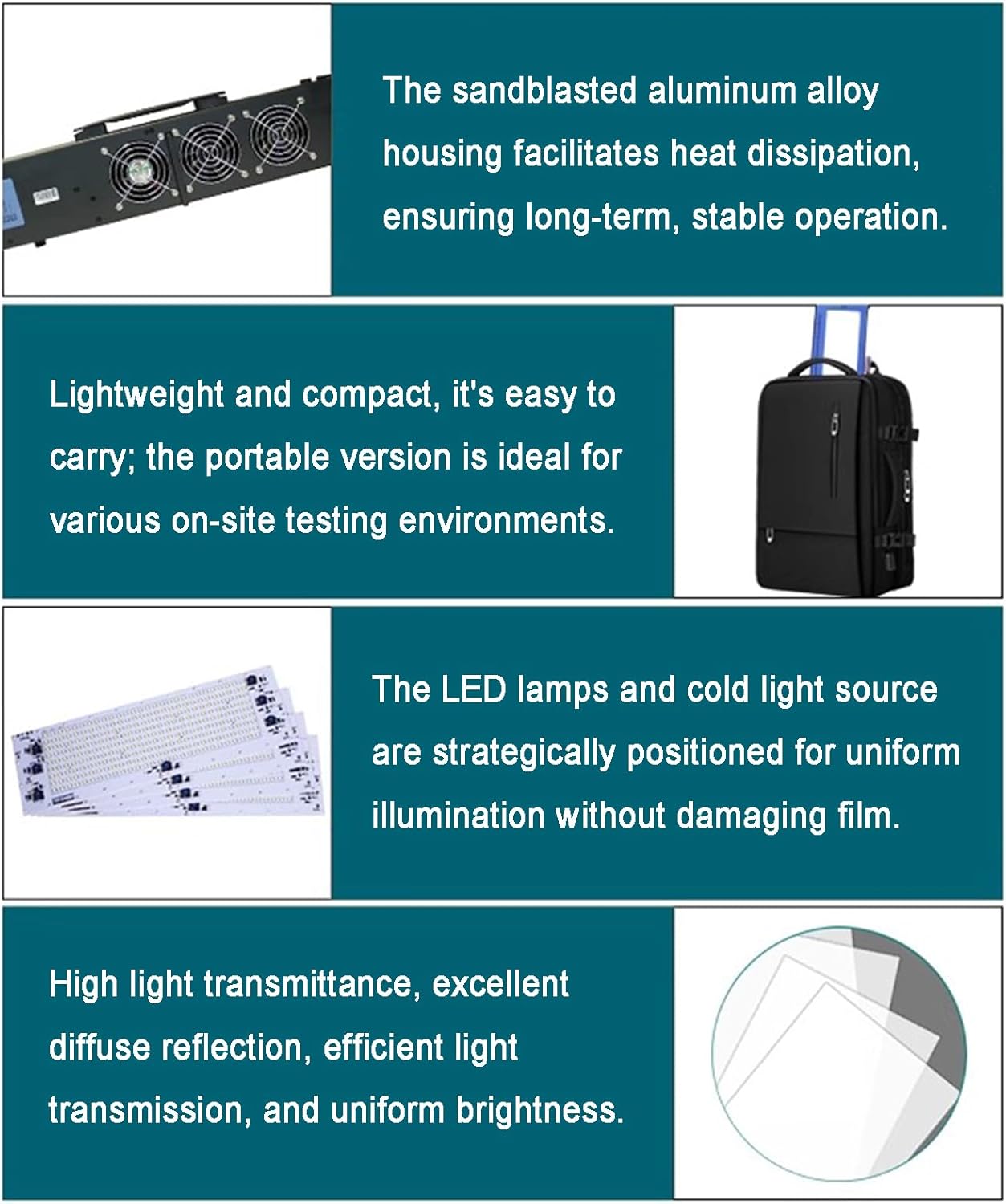 Industrial LED Film Viewer,Radiography Inspection Light,Window Size 252×67mm,Max Luminance 220000Cd/m².with Foot Switch,for Testing (100W)