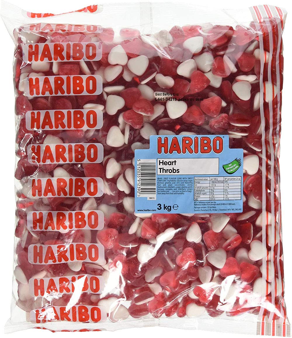 Haribo Heart Throbs (3Kg x 1 pack size)
