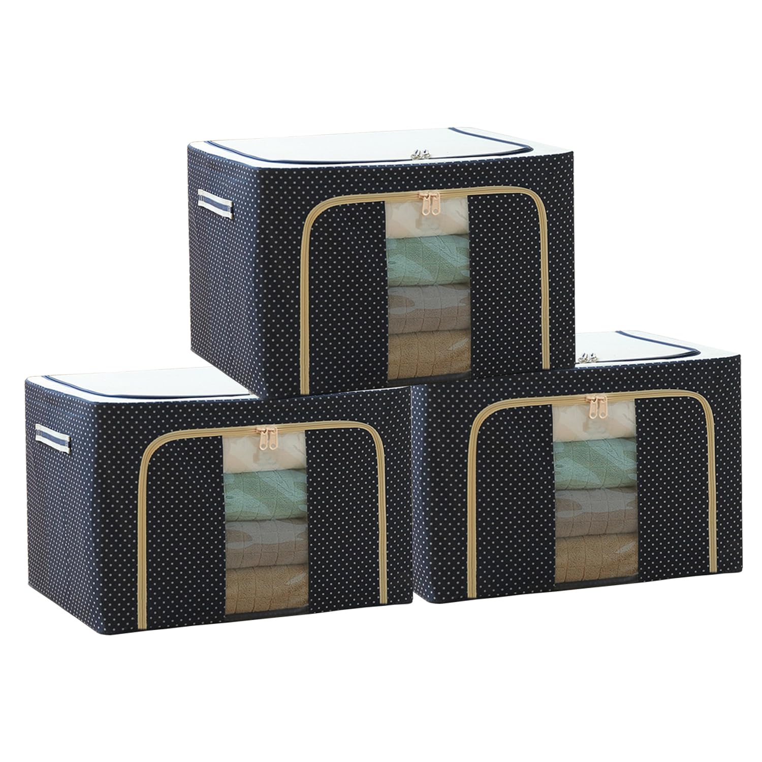 ® Under Bed Storage Fabric Bins Large Closet Organizers for Clothes