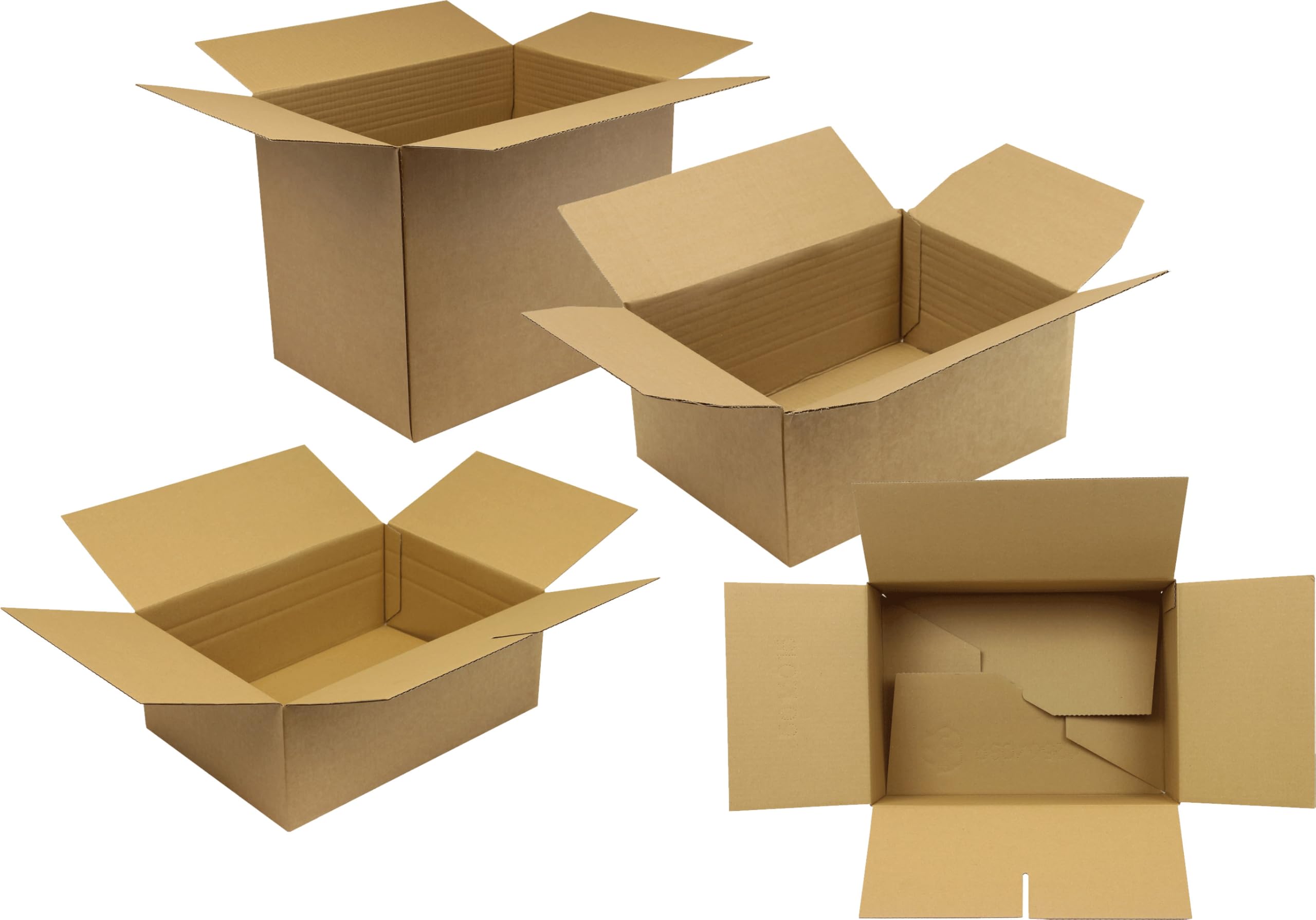 Automatik- Faltkarton 1-wellig, C4, braun, Abm (LxBxH): 350x250x135mm, Qual. 1.3B, 100 Stück, Verpackungsheld