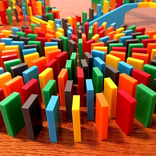 Vista 27 de Bulk Dominoes Pro-Domino Kit Juego de dominó, juguetes pequeños STEM STEAM, juegos familiares para niños, juguetes y juegos para niños