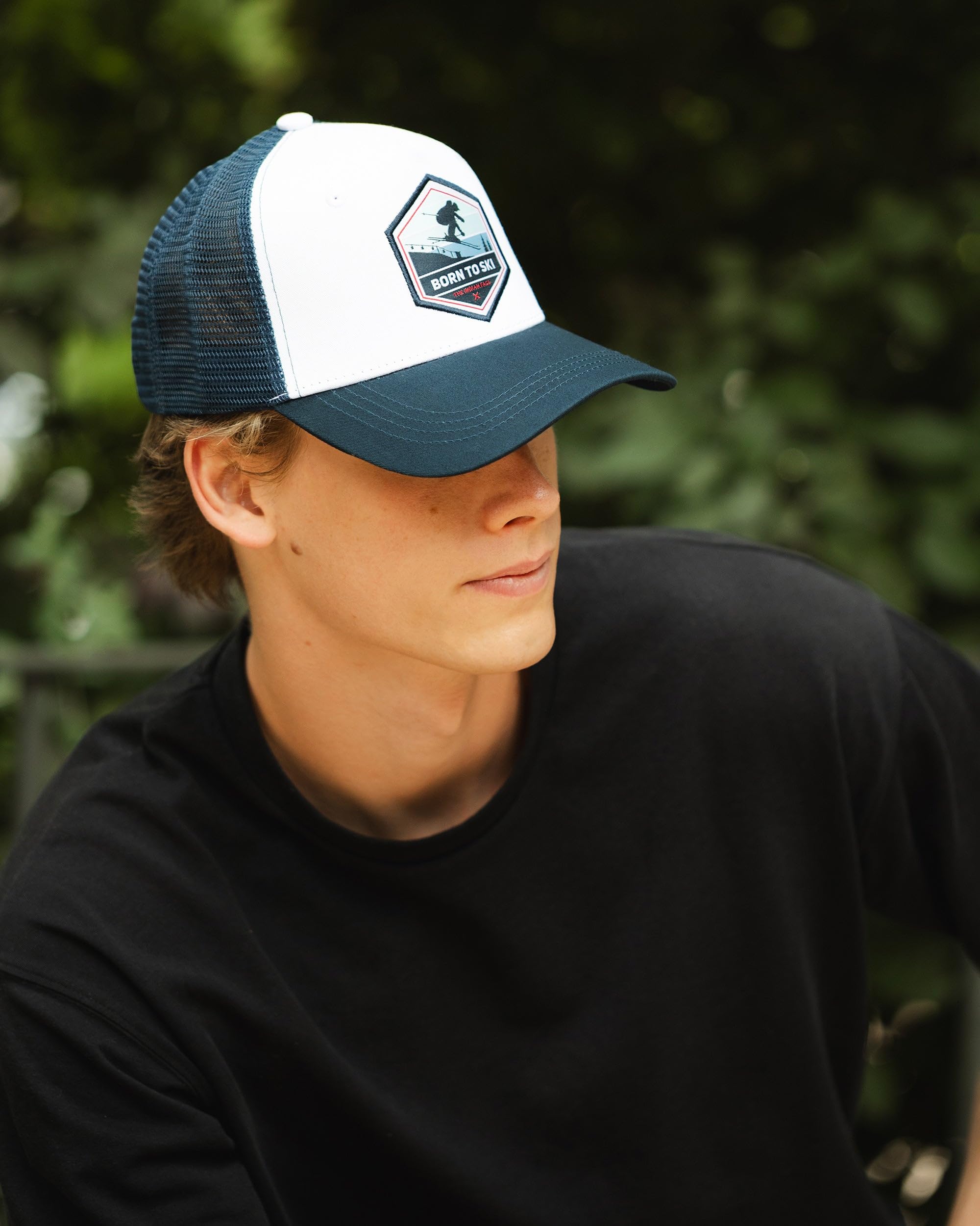 The Indian Face Unisex Born to Ski Baseball Kappe