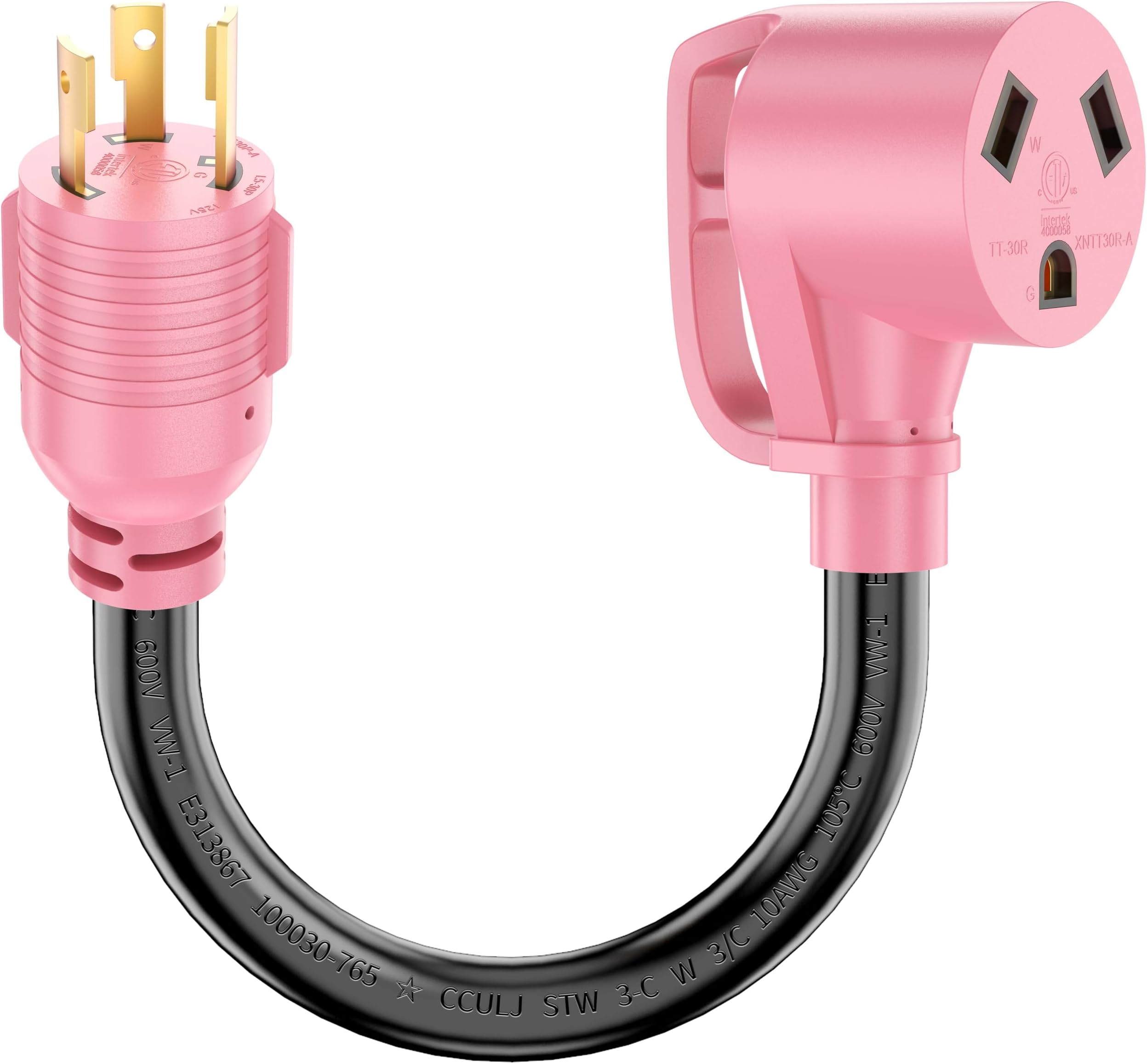 KIKIRV 3 Prong 30 Amp RV Generator Adapter, 30 Amp Twist