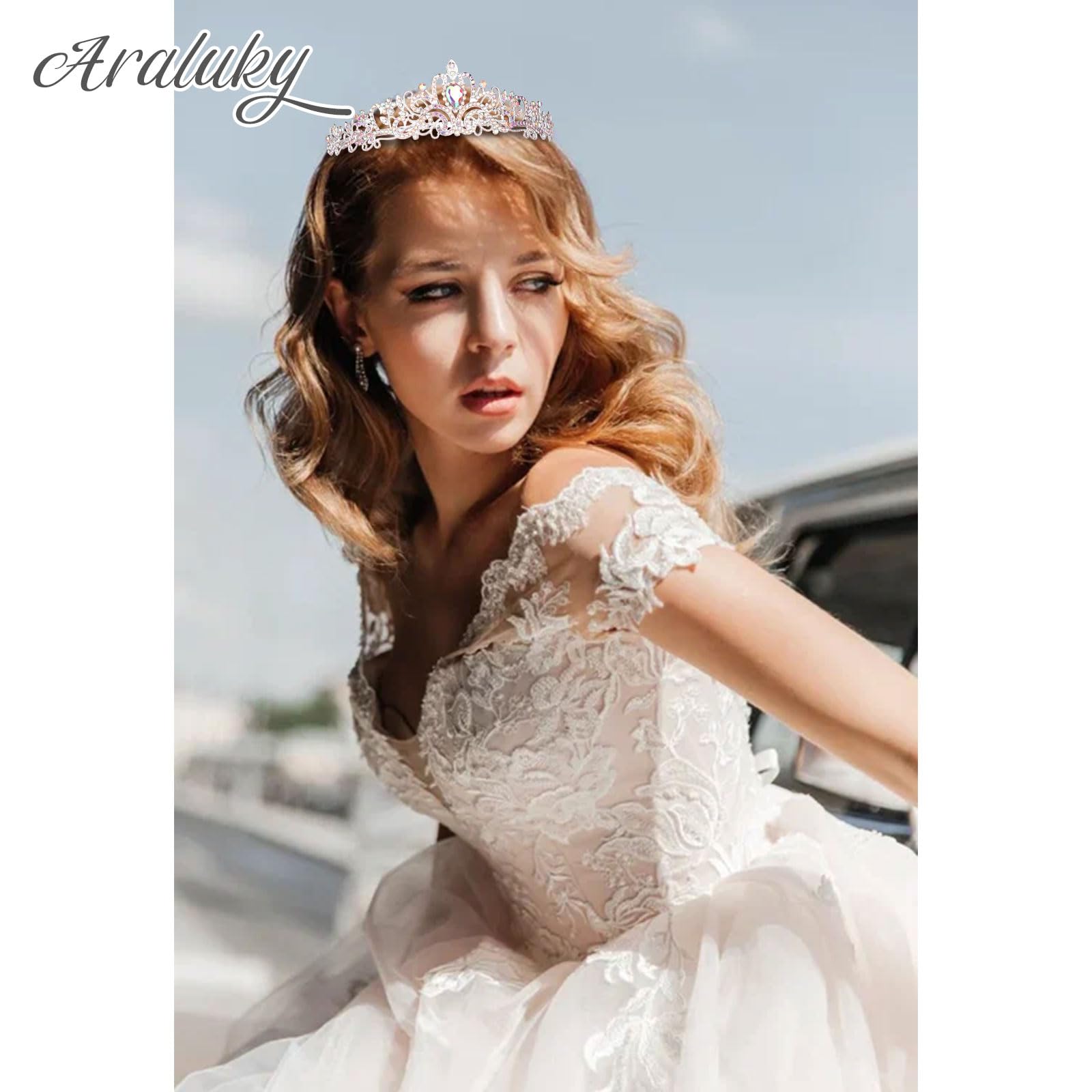 Amazon.com : Araluky Silver Tiara and Crown for Women，Jeweled Elegant AB  Rhinestones Princess Tiara Costume with Combs Bridal Wedding Prom Birthday  Aurora Crown and Rapunzel Girls Tiara gifts for women : Beauty