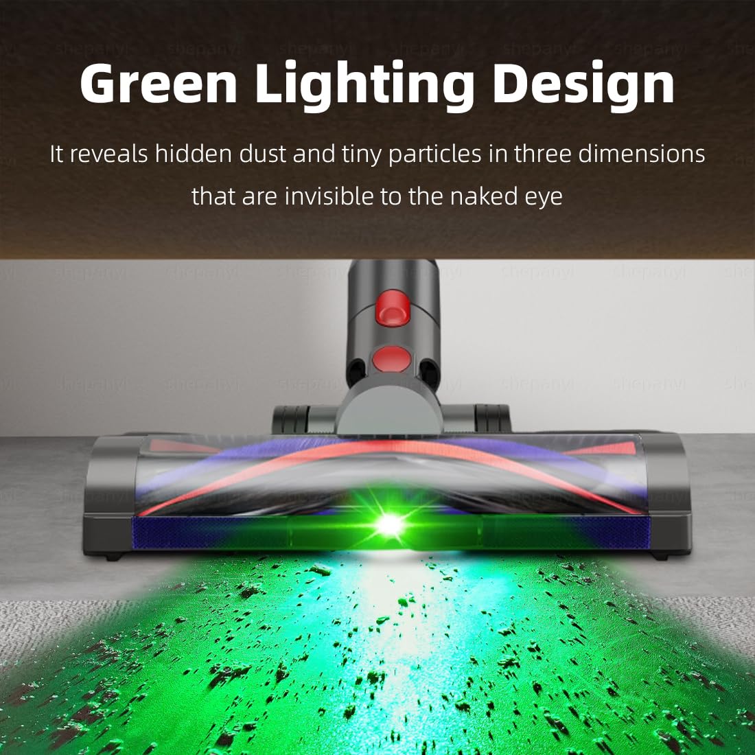 LED-Bürste-Ersatzteil Zubehör Kompatibel Mit Dyson V7,V8,V10,V11,V15,Staubsauger Bürste für Verhedderungsfrei und Antistatisch,Bodendüse für Hartböden und Teppiche.