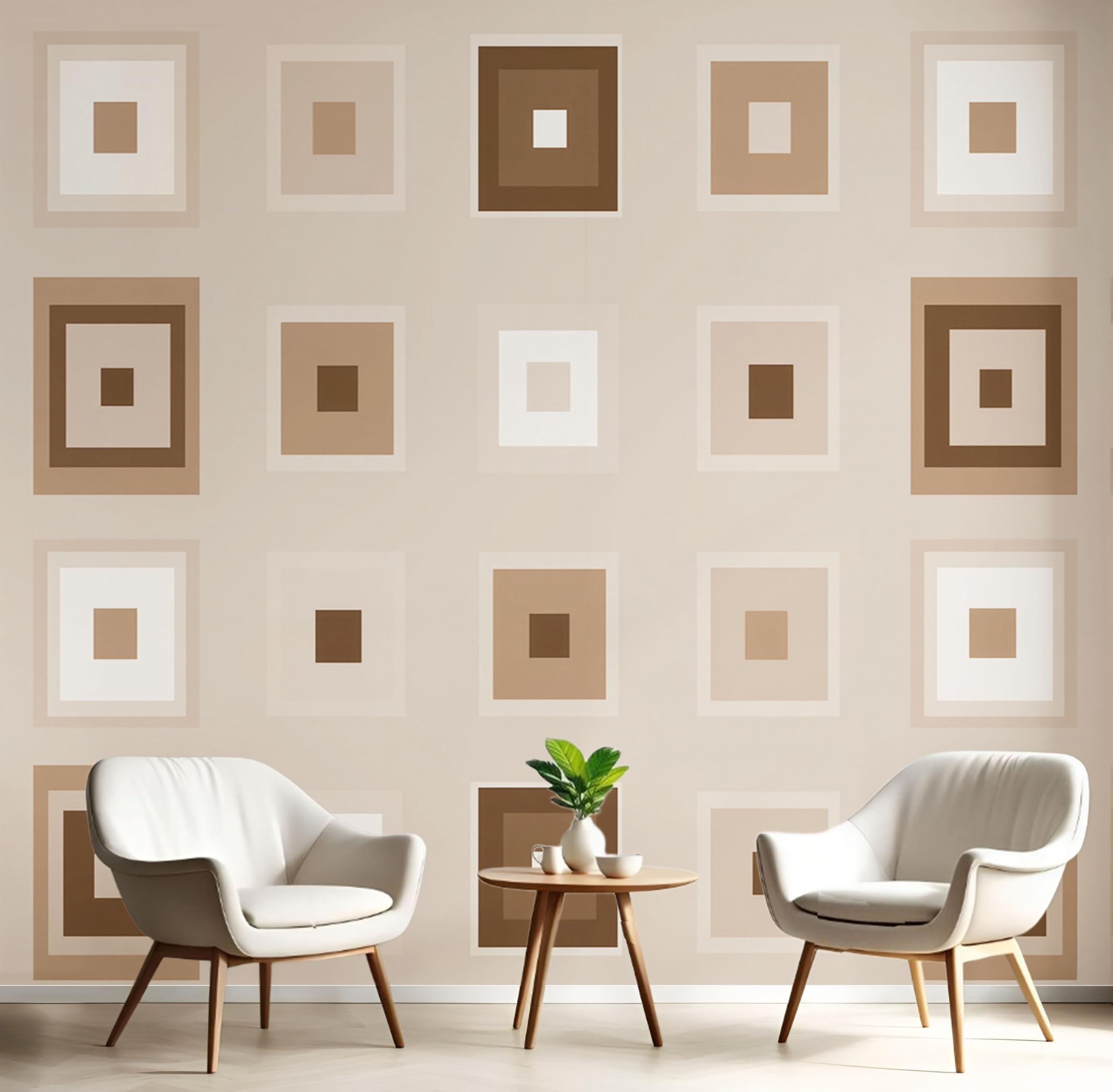 Papier peint panoramique salon et chambre tapisserie murale beige