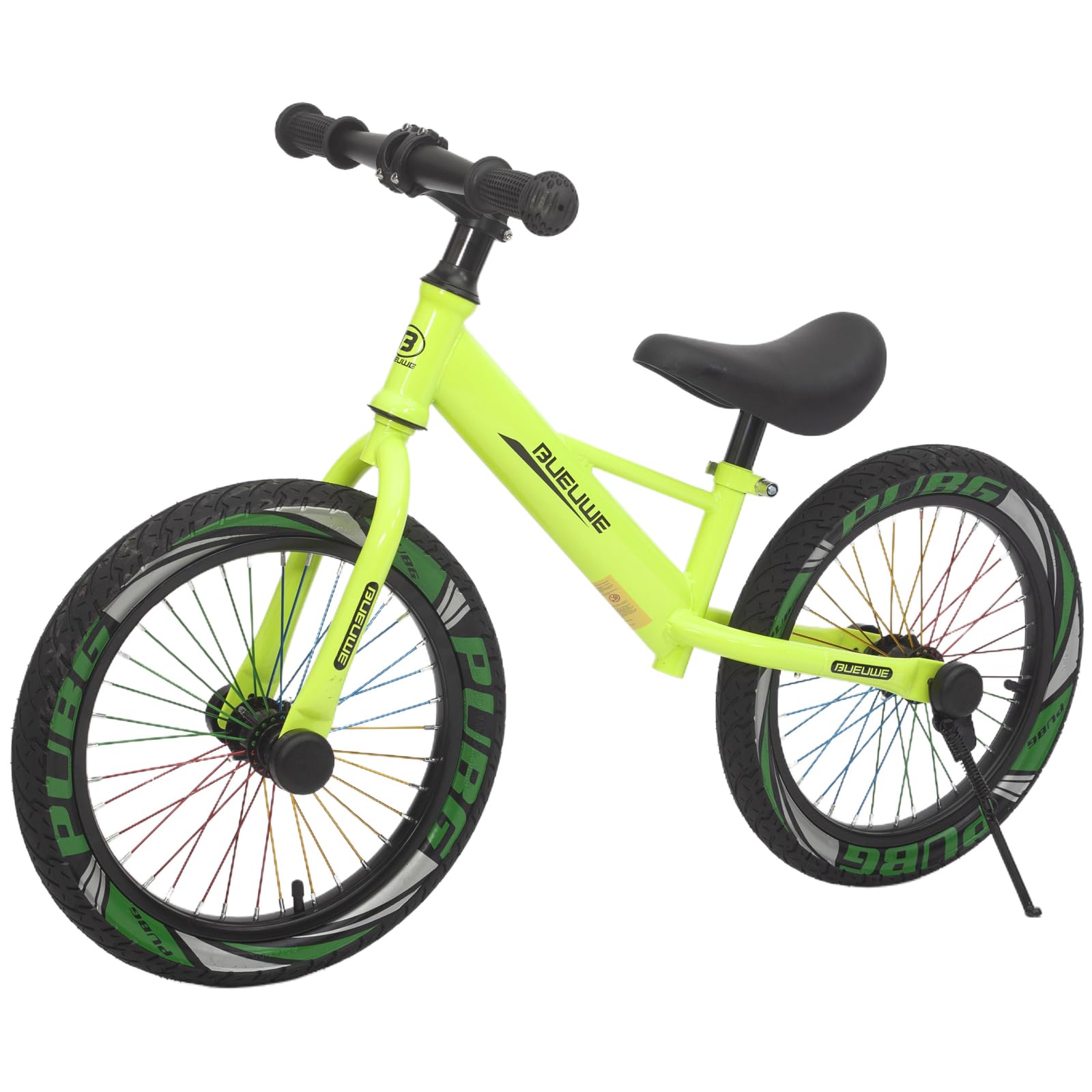 Bueuwe Kids Balance Bike for 4-8 Years Old Boys Girls,16 Inch Wheel,Lightweight No Pedal Training Bike with Kickstand,Adjustable Seat,Easy Assembly (Green)