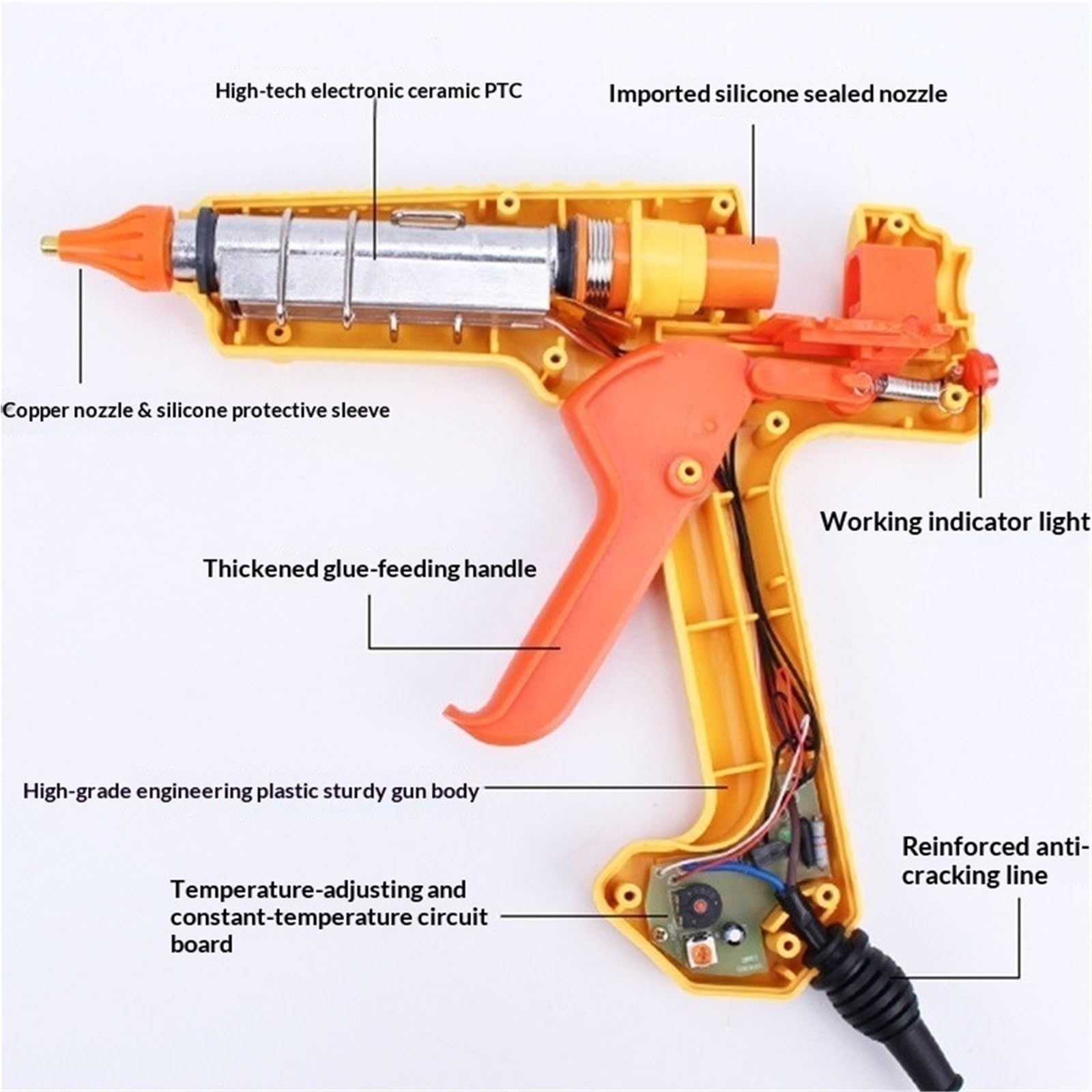 Pistolet do klejenia na gorąco, Pistolet Do Klejenia Na Gorąco Przenośny Akumulatorowy Elektryczny Stopiony Narzędzie Majsterkowania Naprawa Spawanie 200 W 300 400(500w)