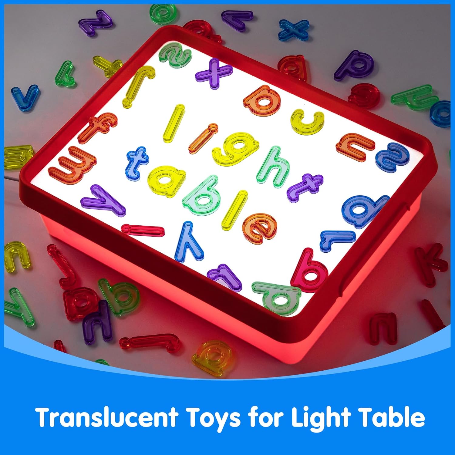 Magnetic Dry Erase Trays – 13.2" x 10" - Colorful Trays for Classroom,Kids Light Table – Light Up Sensory Table for Toddlers, Light Box for Home & Classroom Learning Activities
