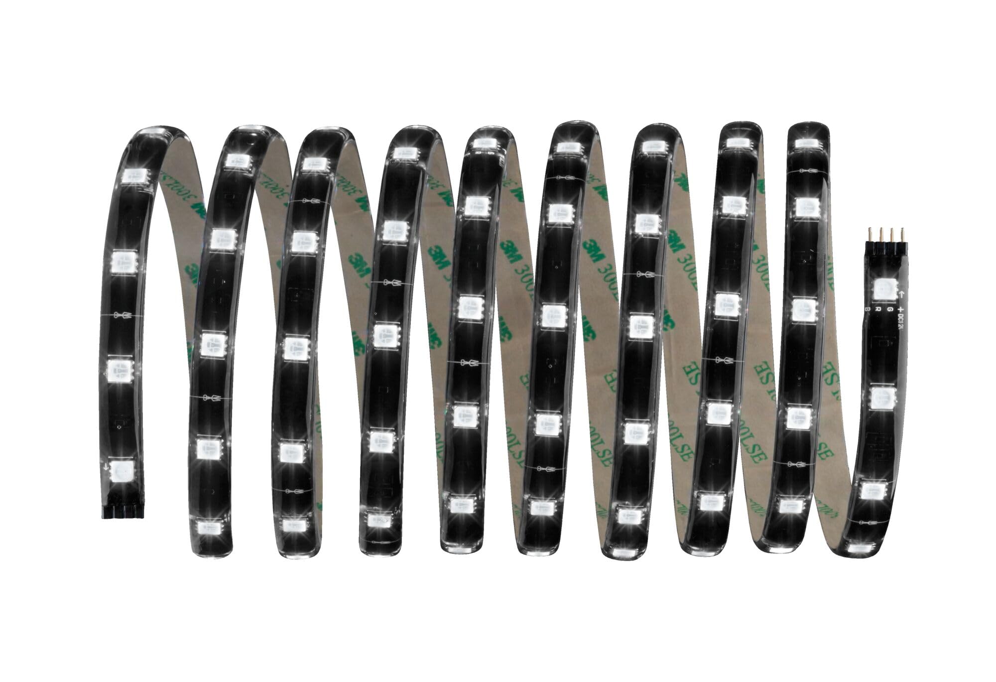 Paulmann 70956 Lights and Sound LED Strip Set 3m RGB with Remote C...
