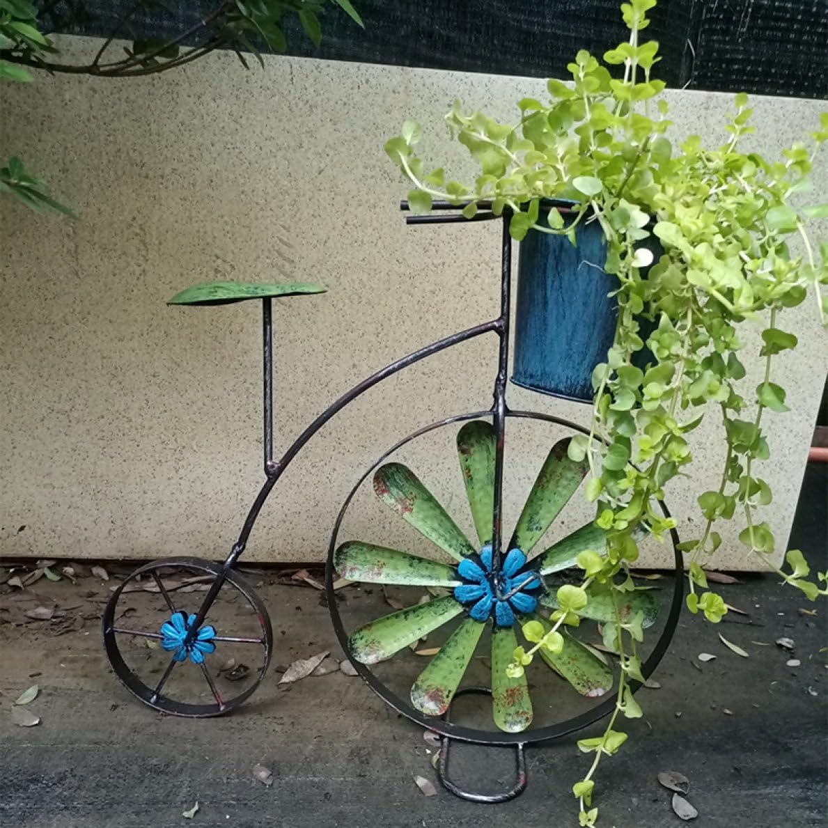 Amazon.co.jp: フラワースタンド アイアン 自転車型 39*15*36