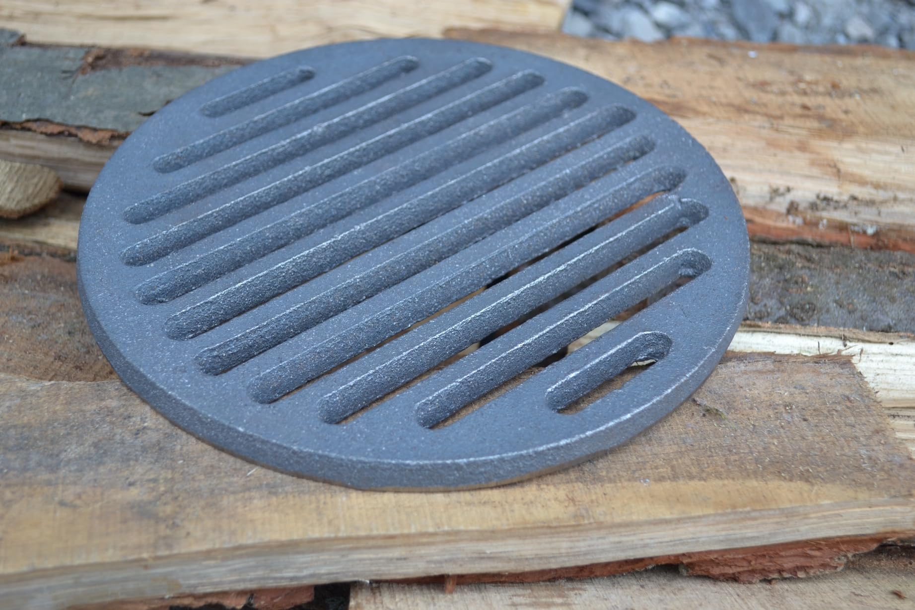 SEZAM Diámetro de 21 cm de diámetro, rejilla de hierro fundido, rejilla redonda, rejilla para cenizas, rejilla de hierro fundido de diferentes diámetros, rejilla para chimenea, rejilla para estufa,