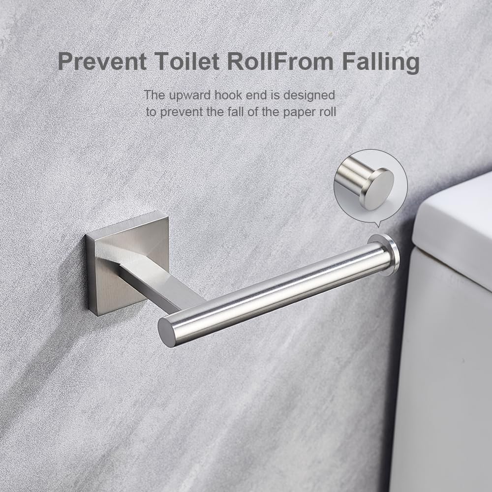 Wall-Mount Toilet Paper Holder, Open Arm, Brushed Nickel — Amazon image 8