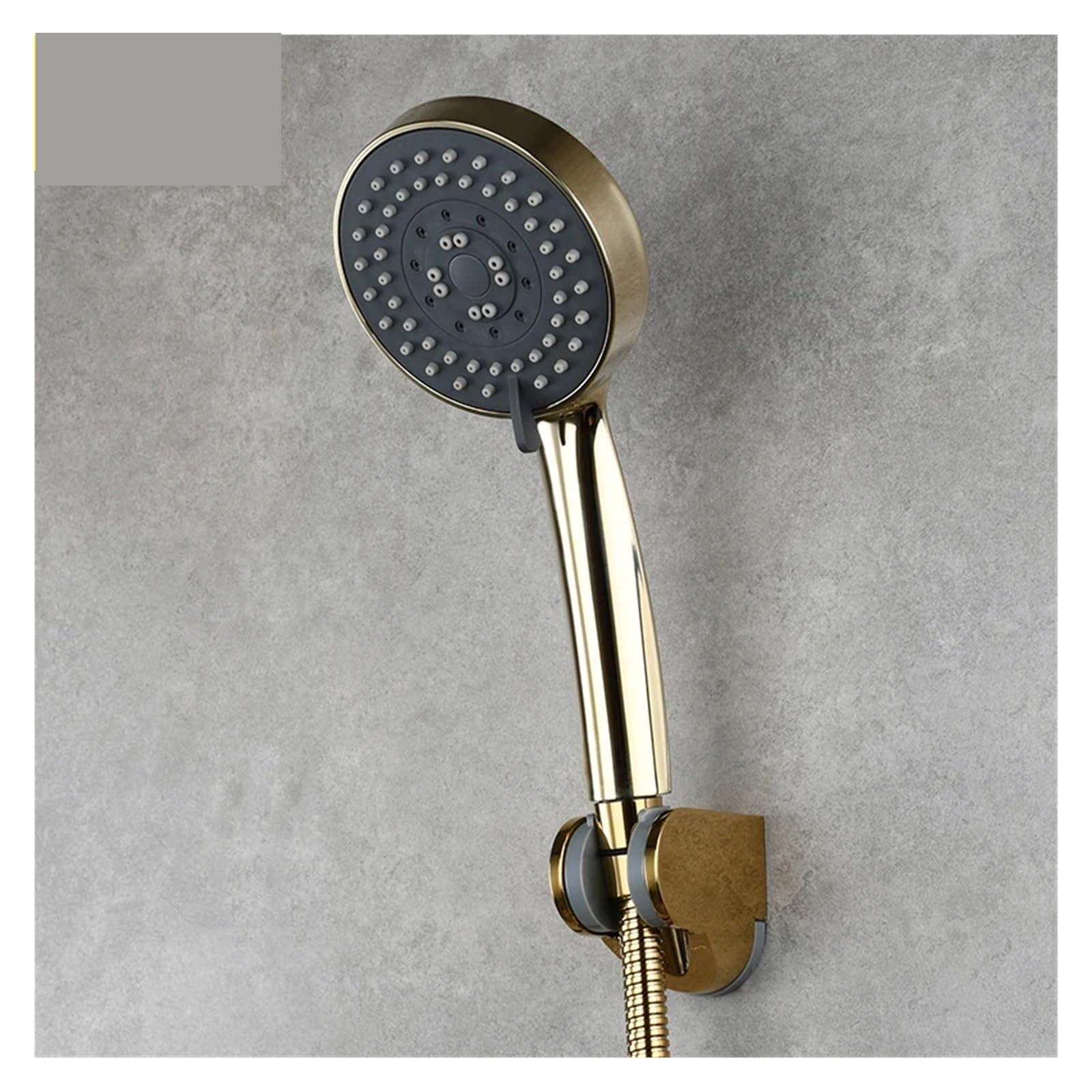 Pommeau de douche ABS à économie d'eau, pommeau de douche à main à 5 voies, pulvérisateur de douche à surpression for ensemble de douche de salle de bain(Zirconium gold)