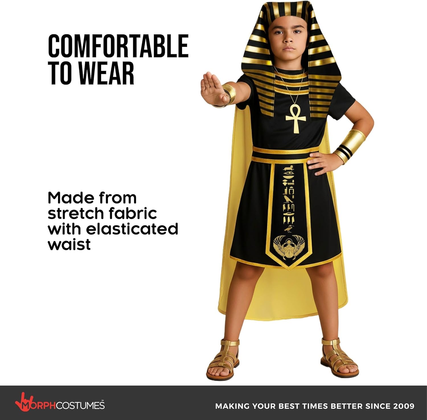 Morph Egyptian Costume Kids, Pharaoh Costume Kids, Egyptian Costumes For Boys, World Book Day Costumes For Boys