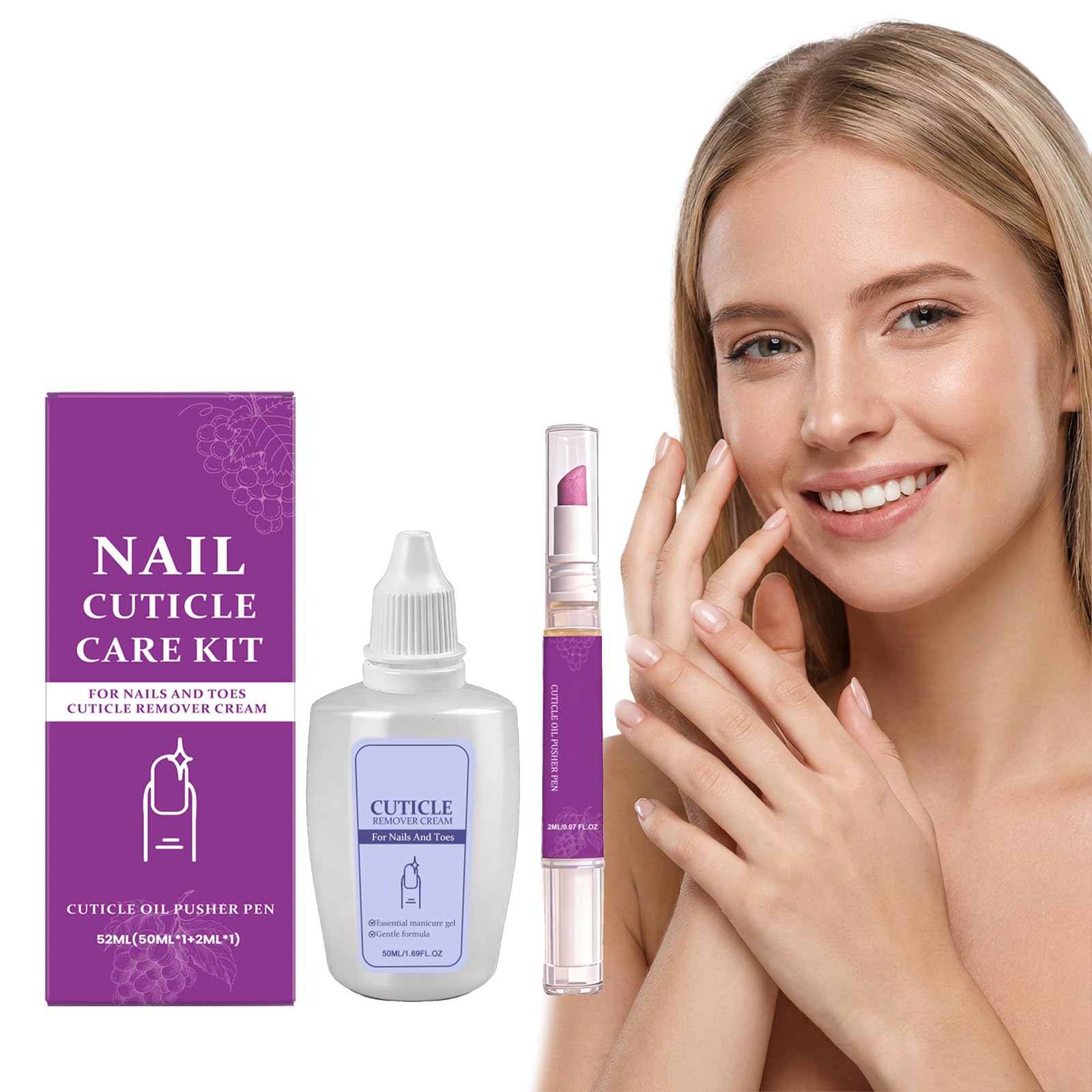 Bolígrafo para el cuidado de uñas, 2 uds., con gel eliminador de cutículas y aceite nutritivo, suave y reparador