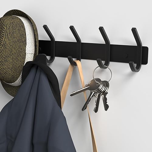 Miniatura 2 de VAEHOLD - Ganchos de pared resistentes, ganchos de aluminio para colgar abrigos, sombreros, llaves, ropa, gancho de armario para pared para cocina,
