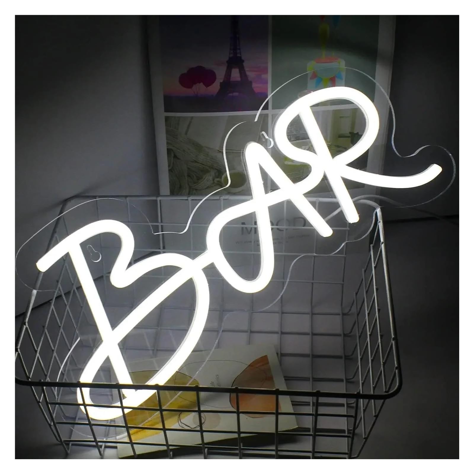 néon signe Enseigne Lumineuse Blanche Pour Bar, Alimentée Par USB, Décoration Murale Pour Bar, Fête, Pub, Salon, 40cmх17.5cm