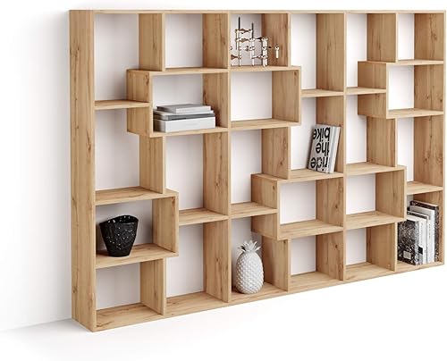 Miniatura 108 de Mobili Fiver, Estantería Iacopo XS (63.31 x 31.5 pulgadas), roble rústico, fabricada en Italia Roble rústico,Ashwood Negro,Ashwood Blanco,Efecto