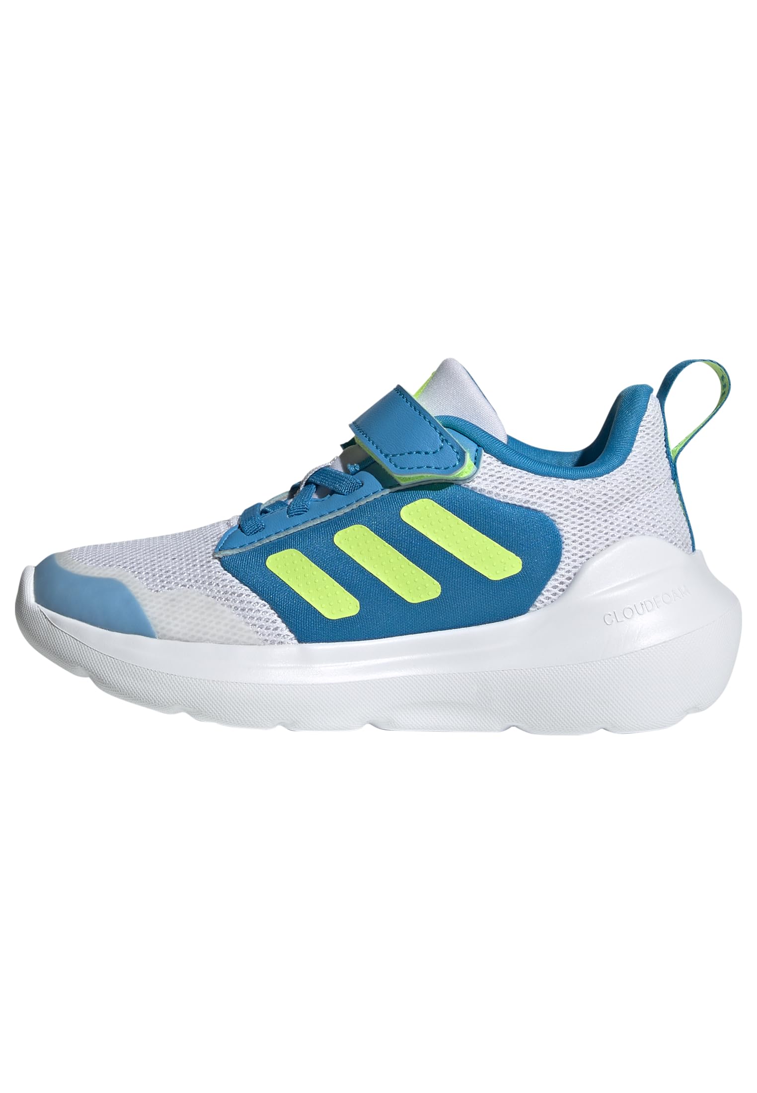 adidas TENSAUR Run 3.0 Shoes Children, Dash Grey/Lucid Lemon/Solar Blue, 2.5 UK Child