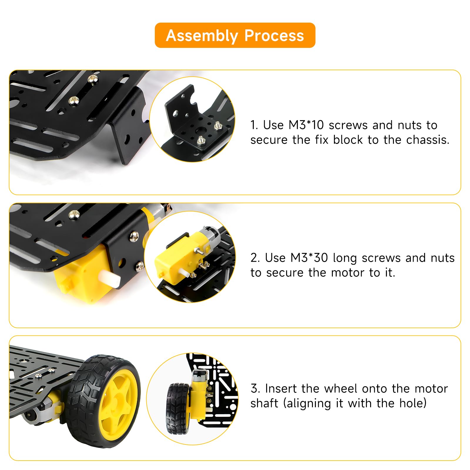 Kit telaio robot 4WD per Arduino/Raspberry Pi