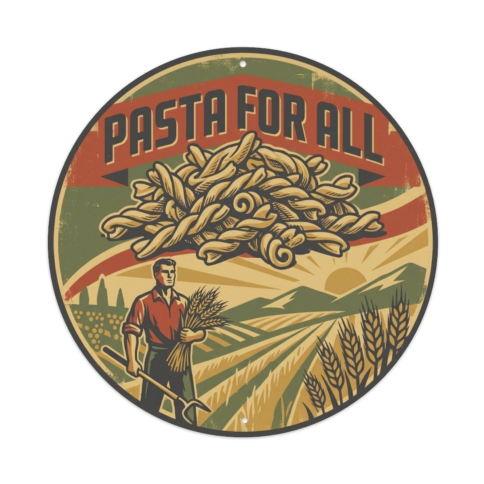 Cucina Italiana Pasta Silkscreen Food Culture Metal Tin Sign