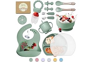 Comprehensive Feeding Set for Babies: 17-Piece BPA-Free Silicone Goodness!
