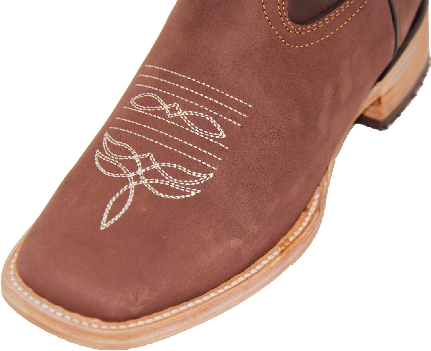 Women’s Cowgirl Cowboy Square Toe Leather Boots Sunflower Embroidered