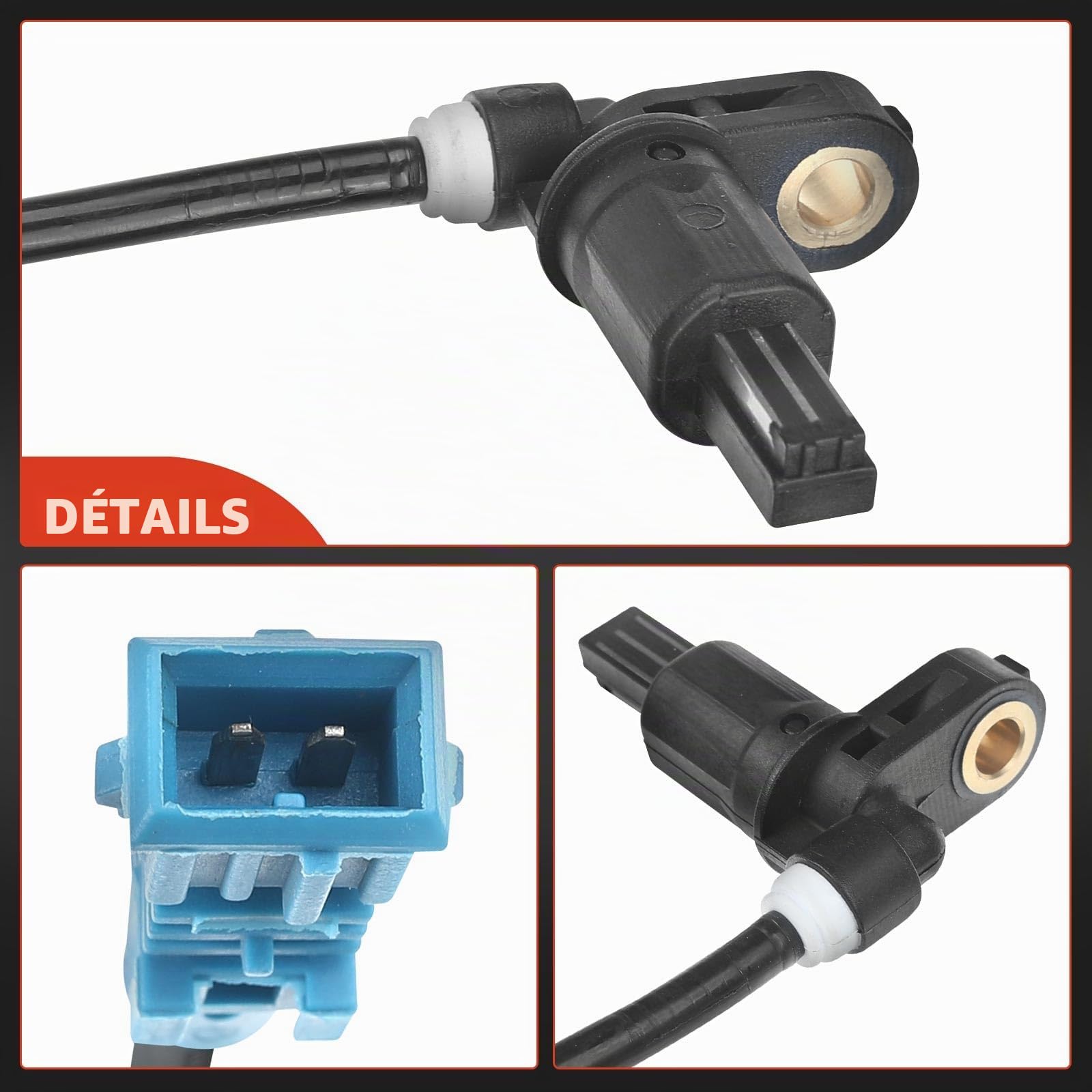 Frankberg 2 capteurs de vitesse de roue ABS arrière gauche droite 454577 | Compatible avec: 206 SW 2E/K, 206 CC 2D, 206 Hatchback 2A/C