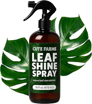 Leaf Shine Spray 16 FL OZ for Indoor & Outdoor Plants - Natural Plant Leaf Spray with Neem Oil + Essential Oil - Ready to Use Formula - Makes Leaves Shiny, Vibrant & Healthy - Cute Farms