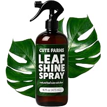 Leaf Shine Spray 16 FL OZ for Indoor & Outdoor Plants - Natural Plant Leaf Spray with Neem Oil + Essential Oil - Ready to Use Formula - Makes Leaves Shiny, Vibrant & Healthy - Cute Farms