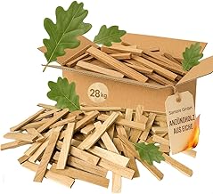 Samore Premium kindling wood, 28 kg, kindling wood, firewood made of oak wood, organic firewood, oven wood, smoker grill, BBQ, dry, oven-ready, dried and untreated grill lighter