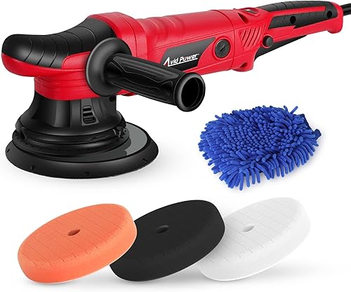 Avid Power - Pulidora de doble acción de 6 pulgadas, pulidora orbital de 21 mm de largo para detalles de automóviles, kit de pulidora DA de