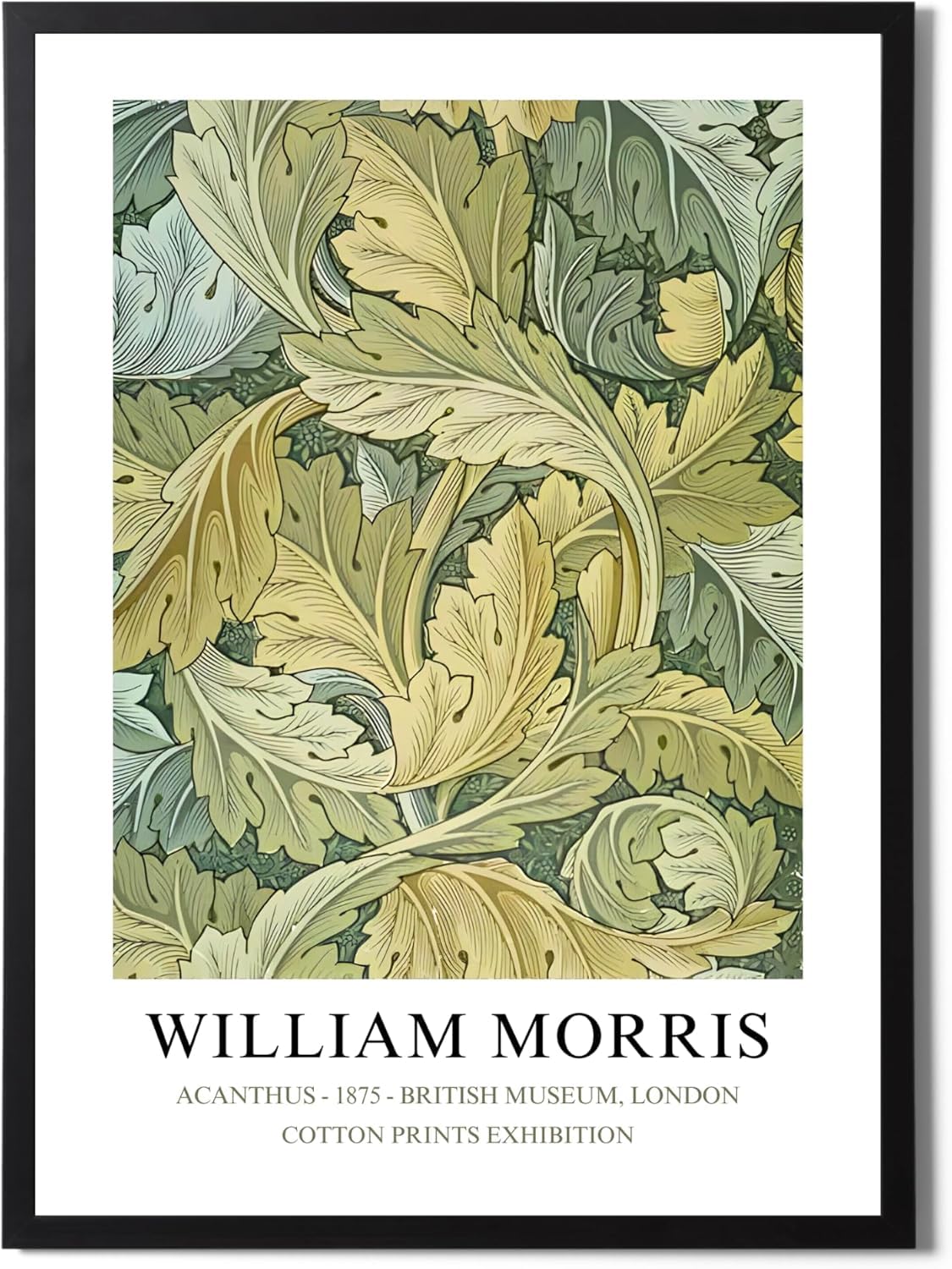 William Morris Print Vintage Floral Poster Canvas Wall Art 40x60cm No Frame