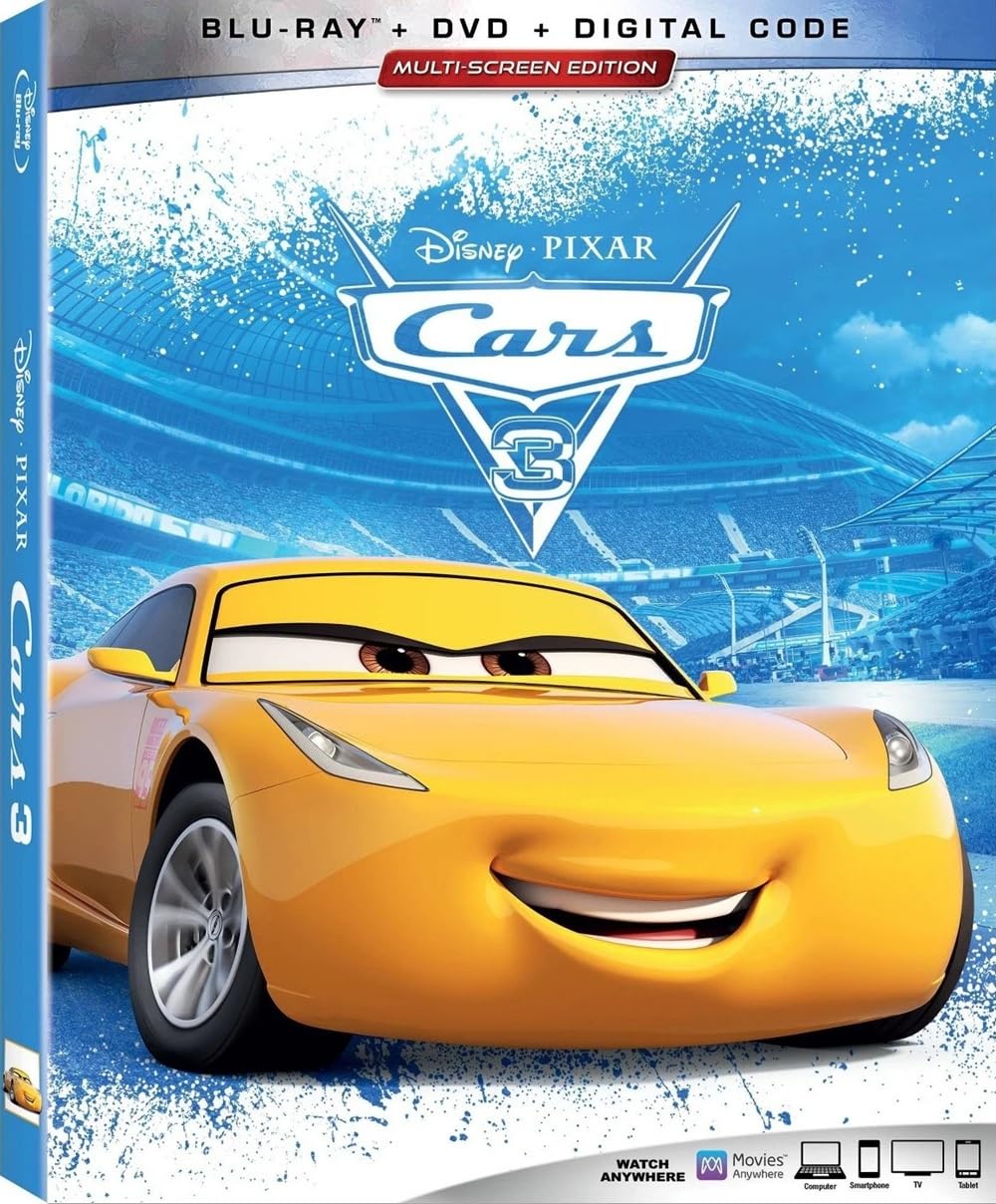 Front cover of Cars 3 Blu-ray disc case