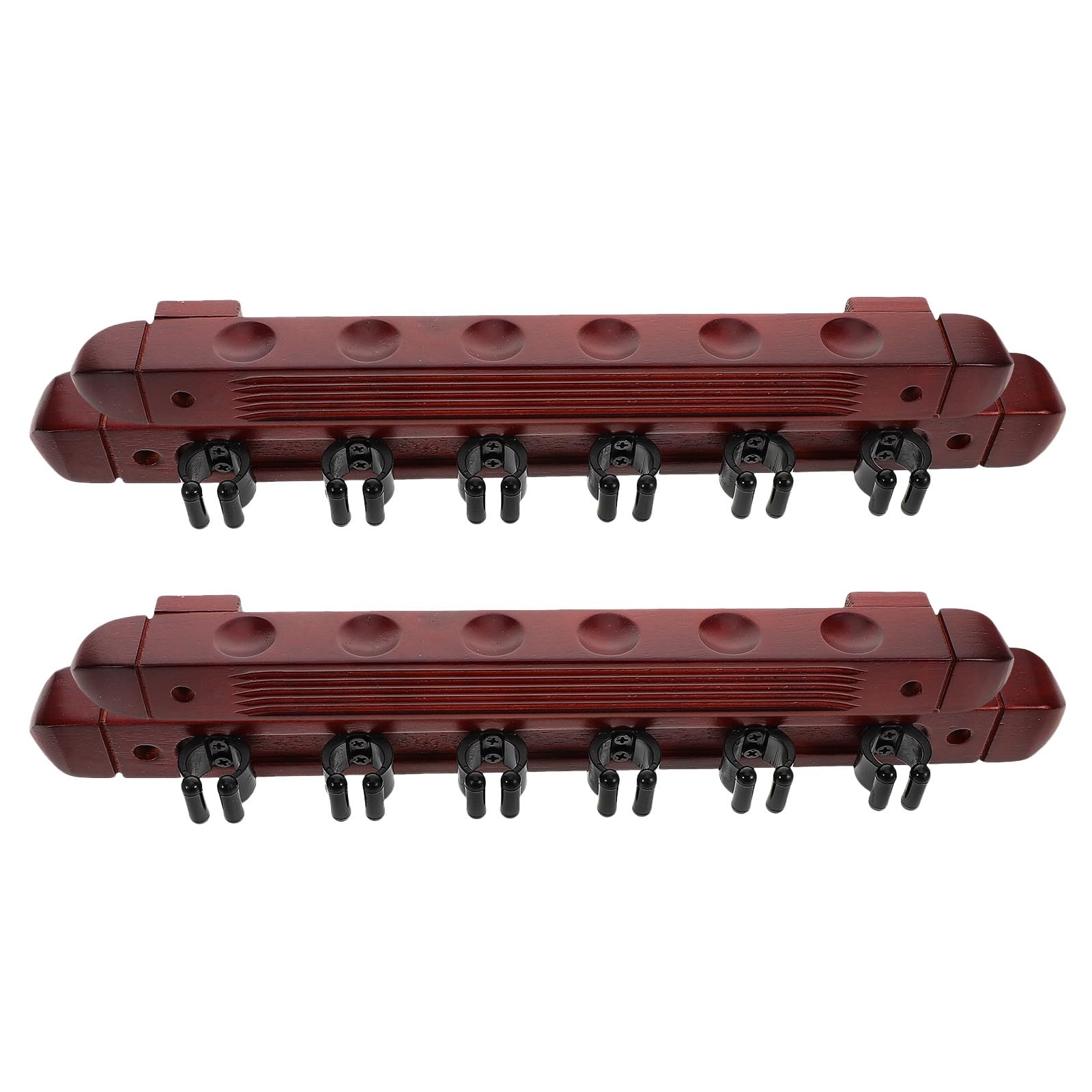Support pour Queue de Billard en Bois Massif, 6 Emplacements, Lot de 2 Sets