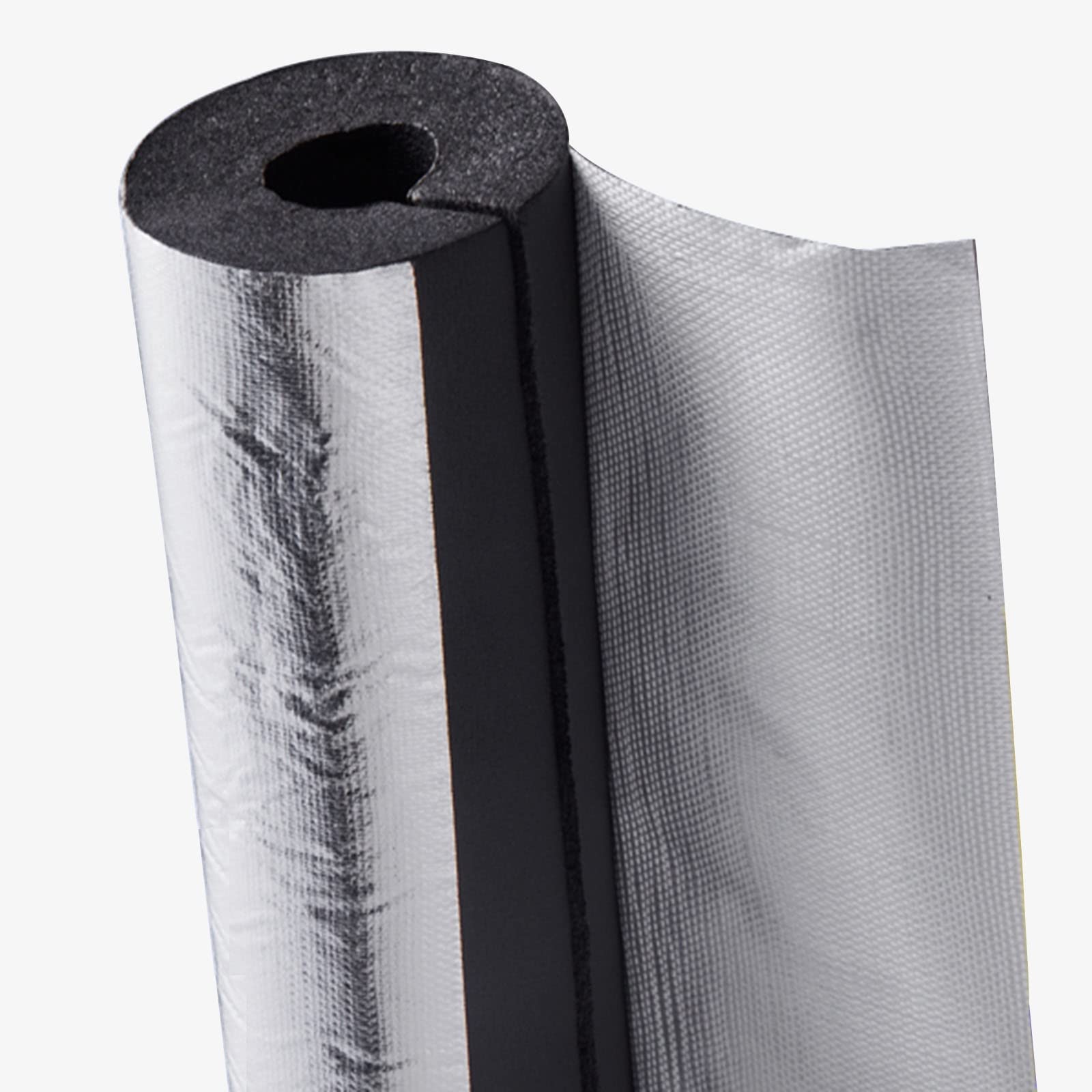 2 Pièces Tuyau Isolation en Papier D'aluminium, Wrap Isolation pour Tuyaux Auto-adhésifs,Tube D'isolation pour Tuyaux en Mousse,Ignifuge, Imperméable,Facile À Installer