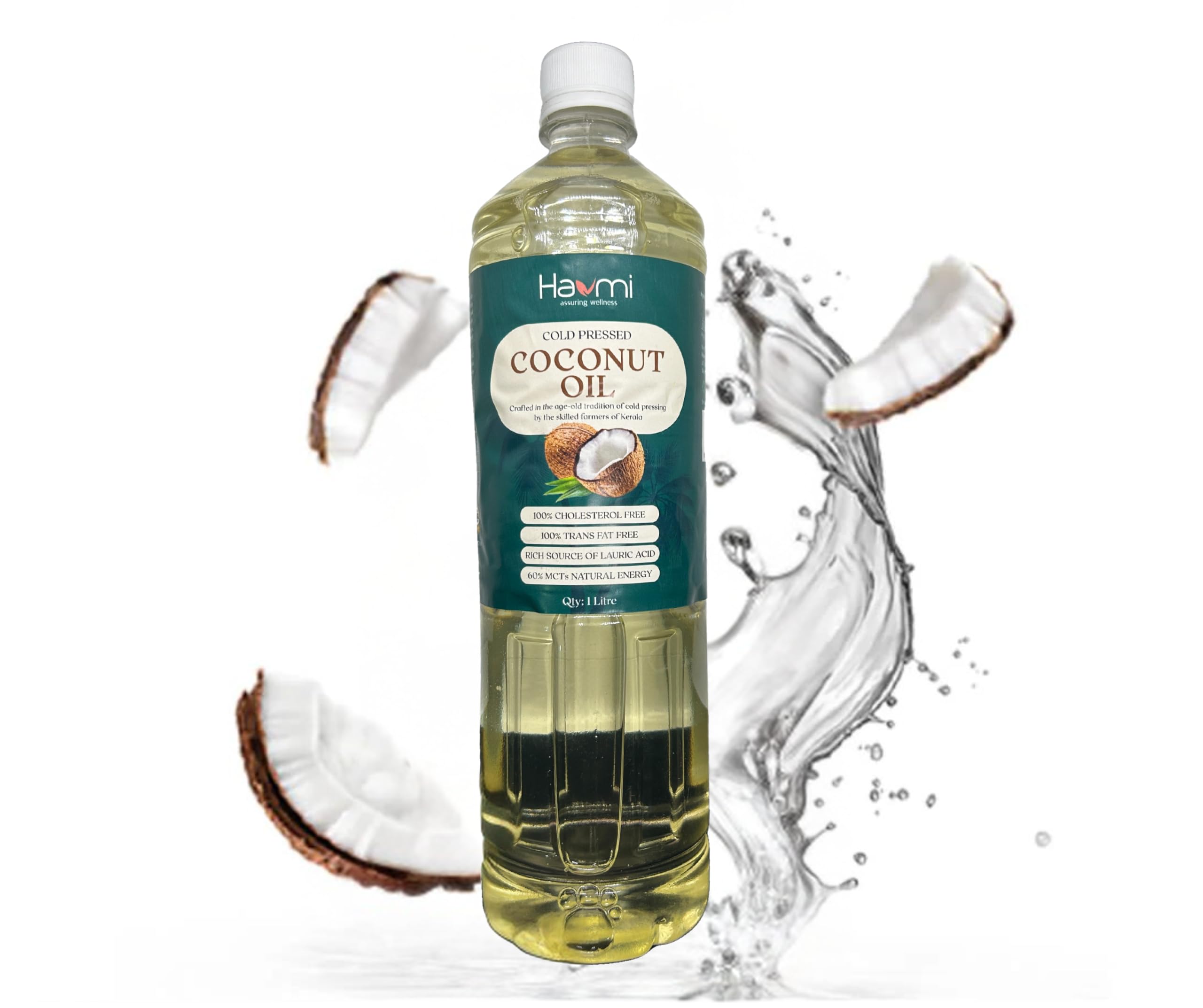 Havmi Pure & Unrefined Cold Pressed Coconut Oil, Naturally Cholesterol Free, 1L, Rich Aroma & Flavour of Real Coconuts, For Daily Cooking with Multipurpose Usage,A1 Grade Coconuts, Keralas 5100 Farmers Union Product (B09MW6GNRK) Amazon Price History, Amazon Price Tracker