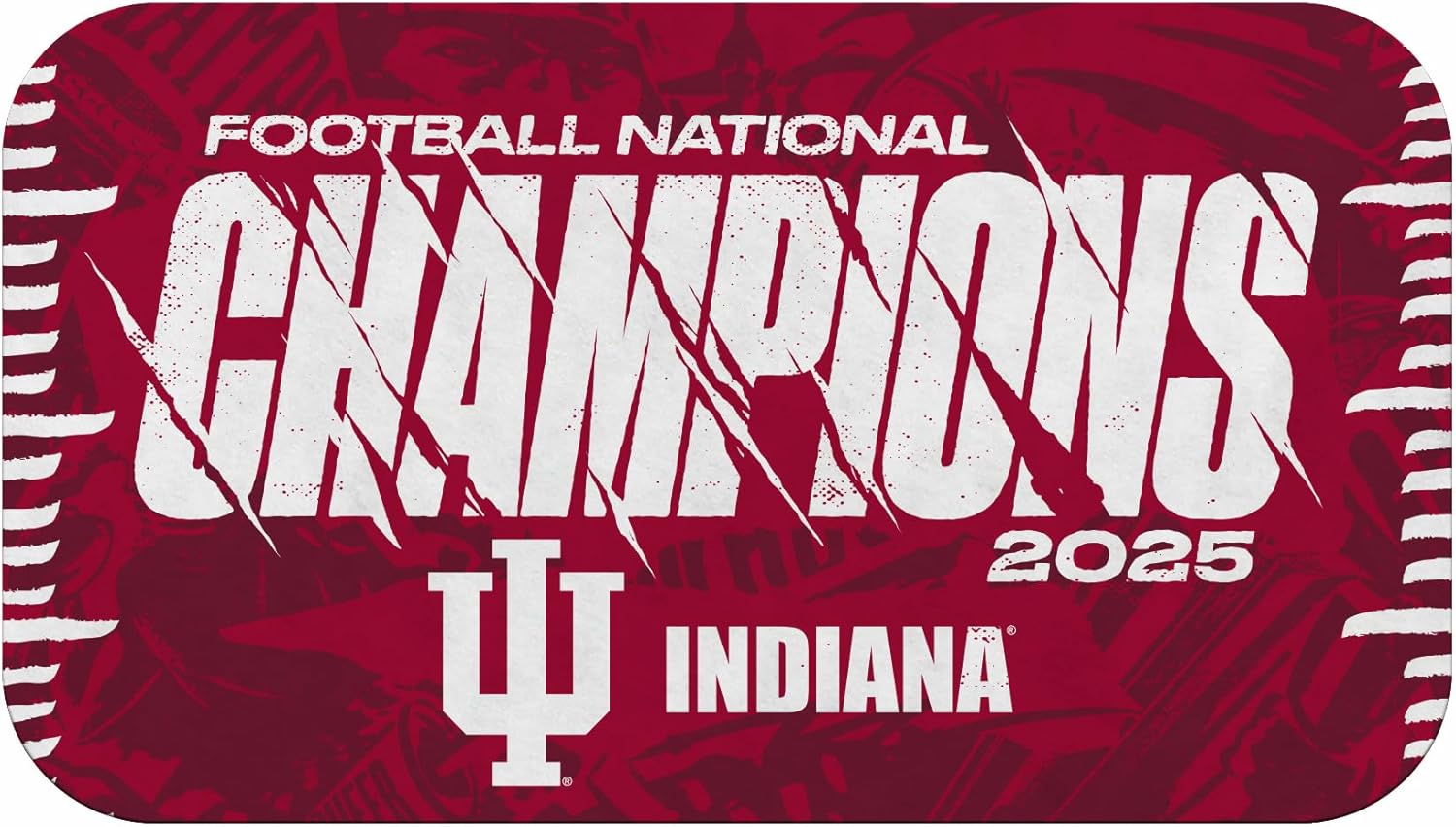 Rico Industries NCAA Indiana Hoosiers 2026 Football National Champions Shape Cut Pennant - Home and Living Room Décor - Soft Felt EZ to Hang