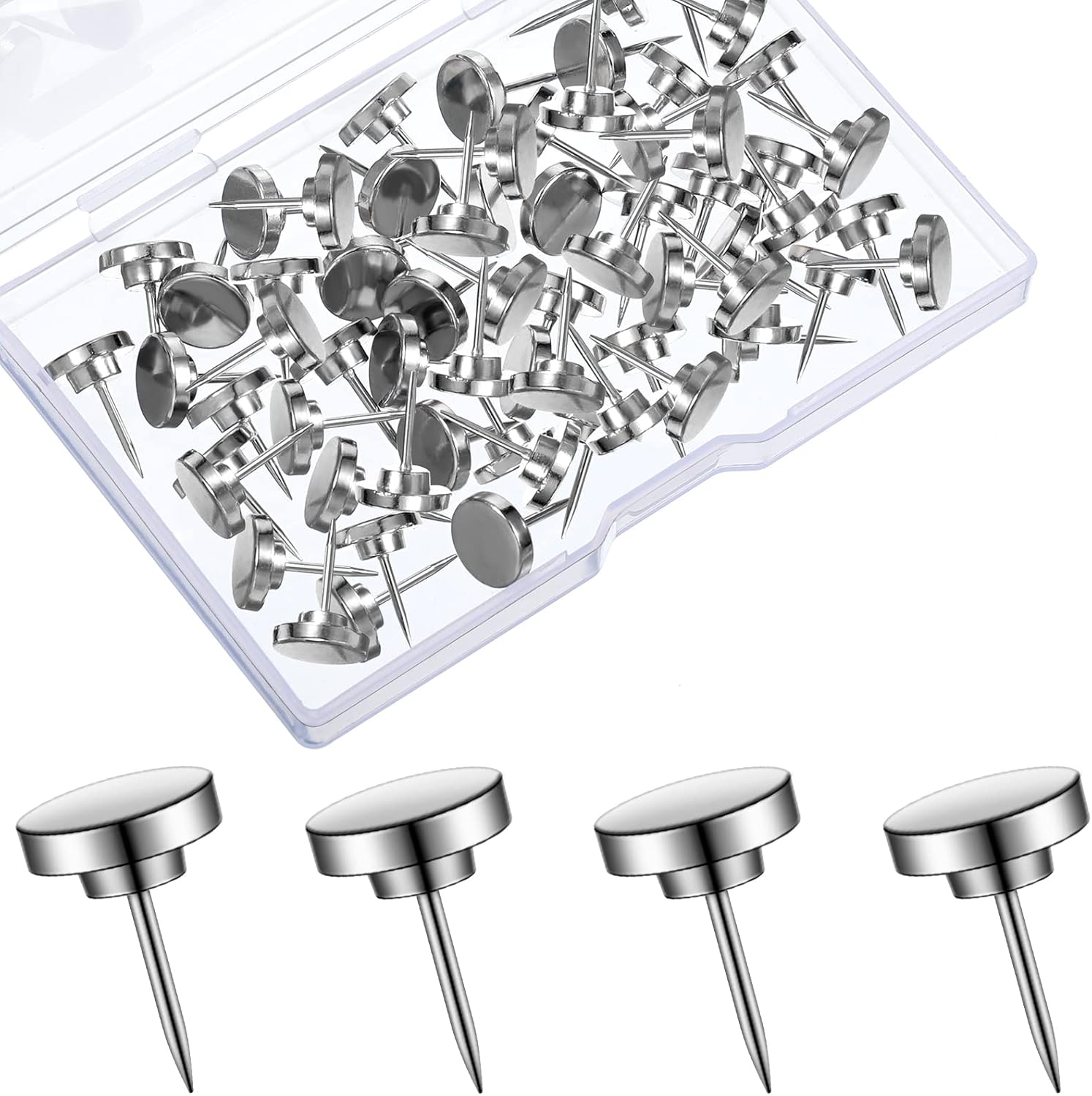 Buy 30 Pieces Push Pins, Metal Thumb Tacks for Picture Photo Hanging
