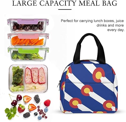 Miniatura 7 de Colorado Flag Lunch Box for Women Men Insulated Lunch Bag Reusable Lunch Tote Bag Lunch Container