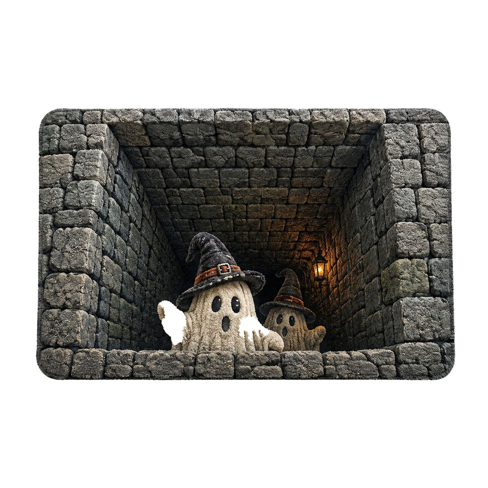 Halloween Decorations Halloween Door Mat 3D Optical Illusion Rug Spooky Front Door Decor Rectangle Round Pattern Carpet Non Slip Indoor Area Rug for Living Room Bedroom Outdoor Party Decor