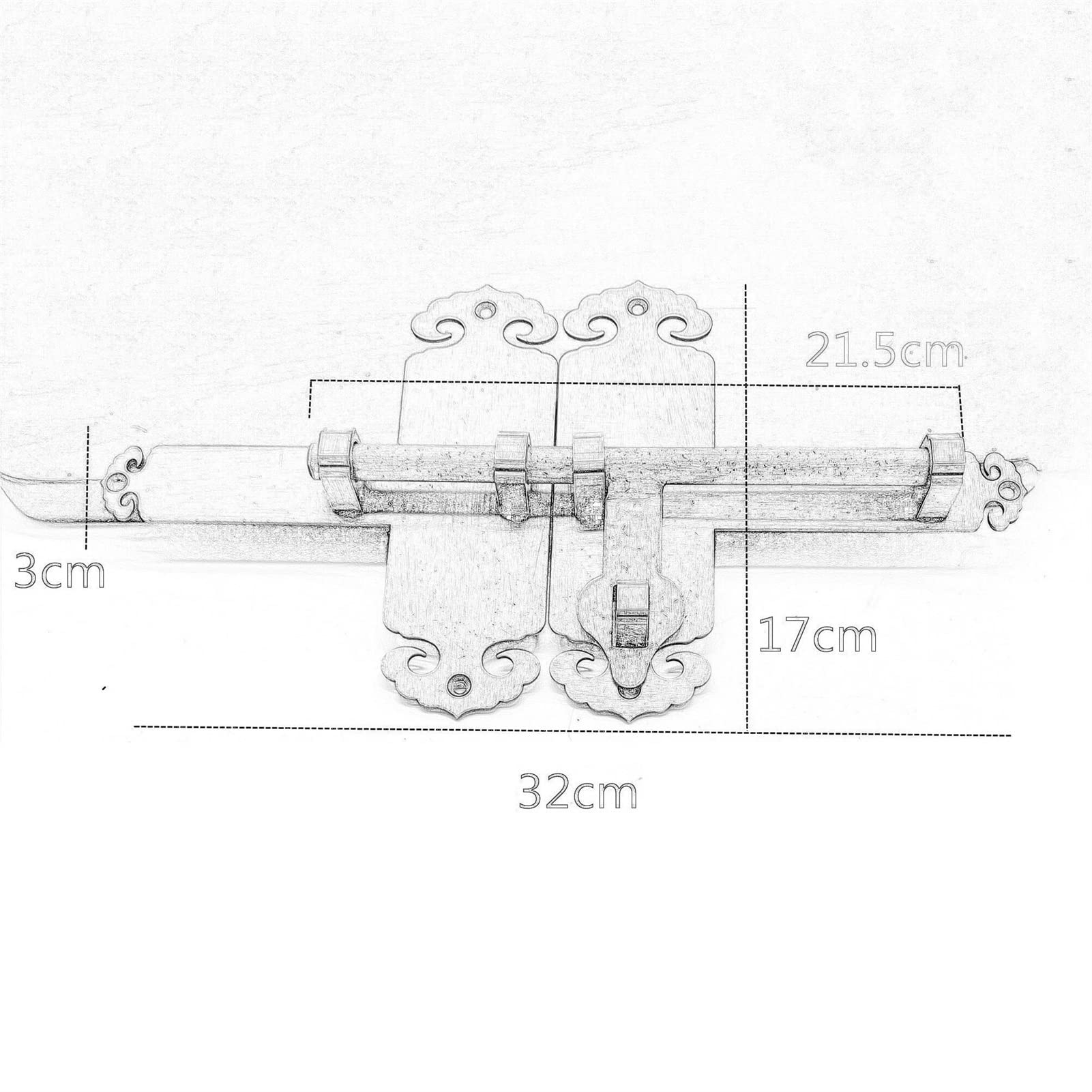 Robuster Türriegel für den Außenbereich, Antioxidation, Retro-Kupfer-Türschloss, solider Zylinderriegel für Garten, Scheune, Zaun, Schuppen, Keller – langlebige Sicherheitslösung