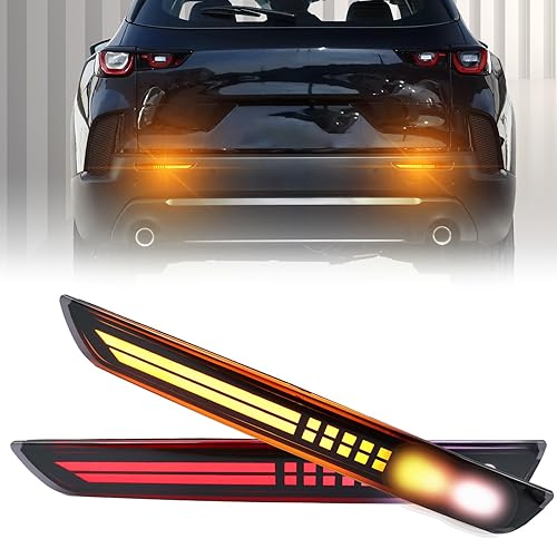 Miniatura 7 de Reflectores LED rojos para parachoques trasero, luces antiniebla, luces traseras compatibles con Mazda CX-30 CX-50, accesorios de función de señal