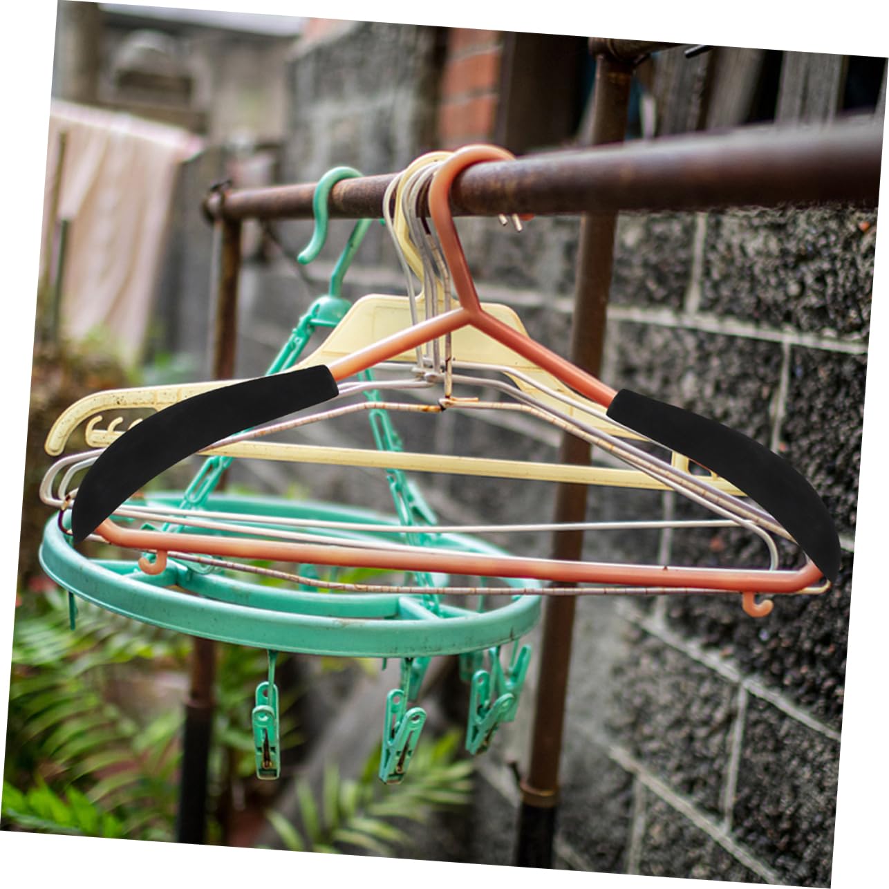 KOMBIUDA 48 Pcs Hanger Shoulder Rest Hangers Clothes Rack Hanger Support Shoulder Form Clothes Hanger Shoulder Forms Clothing Hanger Shoulder Forms Shoulder Forms for Hanger Black Flocking