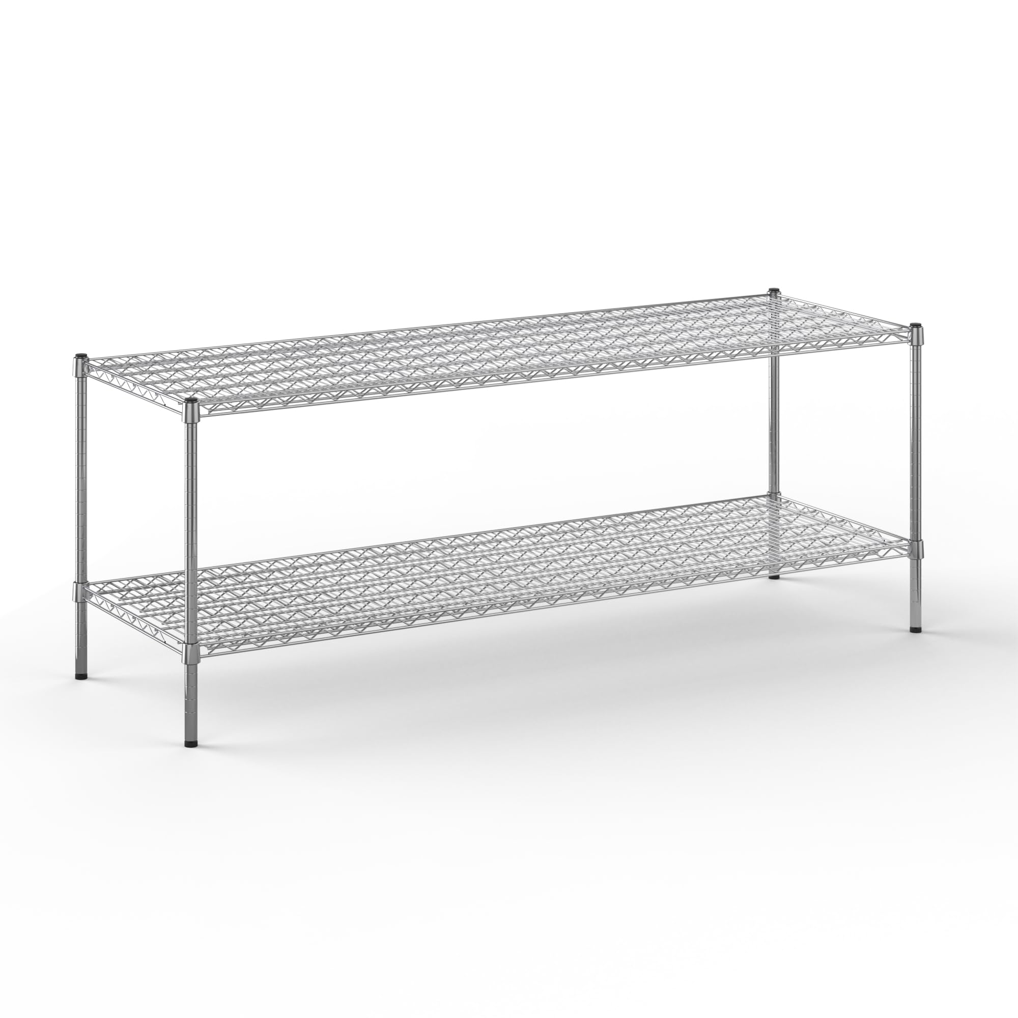 24" Deep x 72" Wide x 27" Height Wire Shelving Kit | 2-Tier | NSF Commercial Storage Rack Unit
