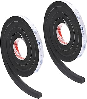 PATIKIL 3/4" W x 3/4" T x 6.6Ft Insulation Foam Tape, Self-Adhesive EVA Weather Stripping for Wrap Pipe Door Window Insulation Soundproof Anti Vibration Collision, Black