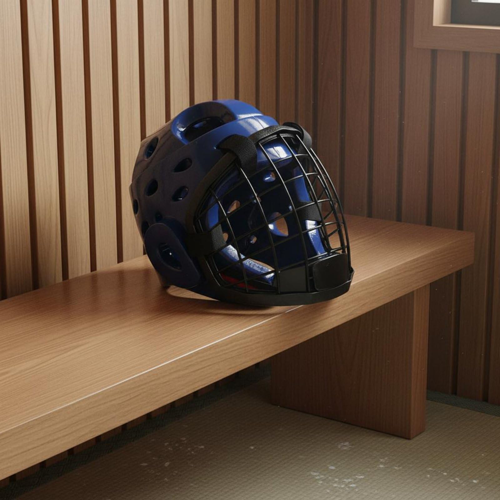 Casco Protettivo con Griglia Design Traspirante con Maschera Chiusura, Casco Boxe, Caschetto da Taekwondo per Principianti