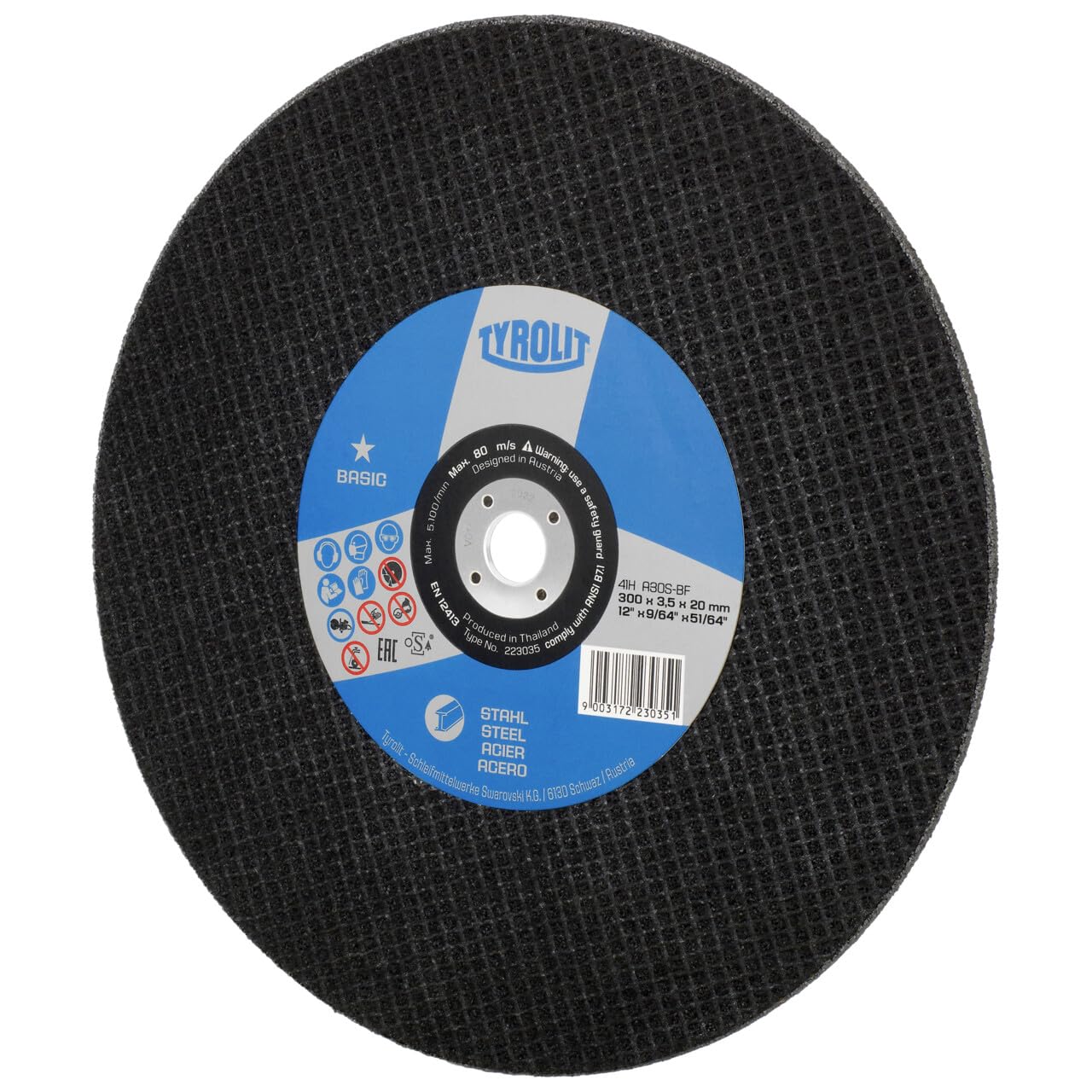 10x disco da taglio Tyrolit dritto 300x3,5x20 mm A30 BASIC acciaio