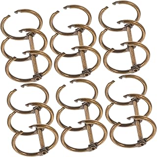 Lurrose 18 Peças Fivela De Metal Anéis De Papel De Folhas Soltas Anéis Fichários 1 Polegada Anel De Braçadeira De Livro Anéis De Fichário De Folhas Soltas 6 Fichário De Folhas Soltas